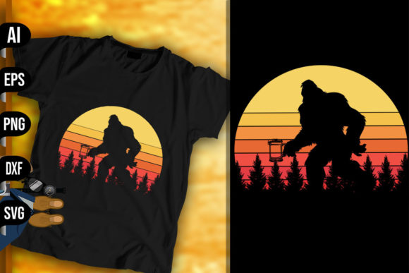 Bigfoot Sasquatch with Oktoberfest Retro