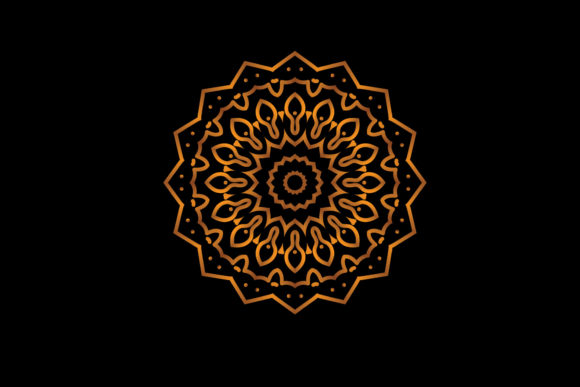 Mandala Gradient Gold Design Art Retro Review