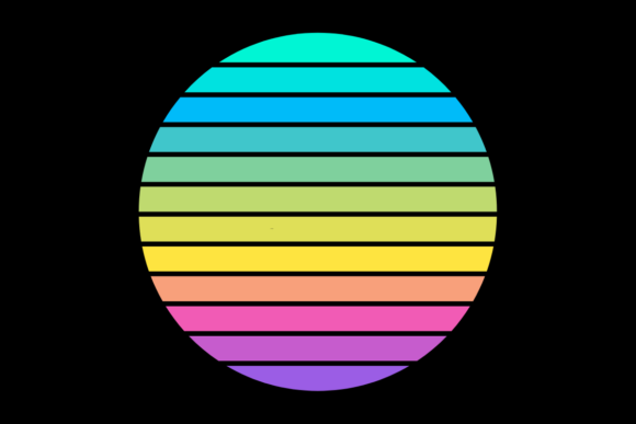 Retro Sunset Vintage Circle Design 04 Review