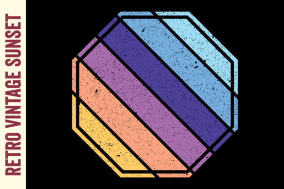Retro Vintage Polygon Sunset KDP Review