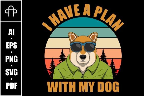 Shiba Inu Dog Retro Vector Illustration Review