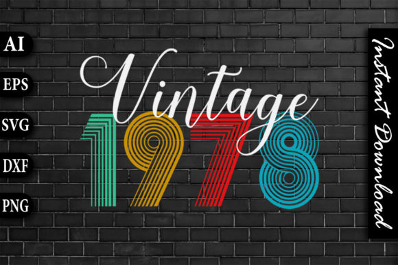 Vintage 1978 Retro Color Birthday Design Review