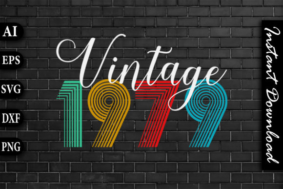 Vintage 1979 Retro Color Birthday Design Review