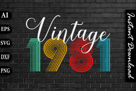 Vintage 1981 Retro Color Birthday Design Review