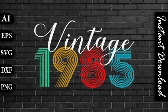Vintage 1985 Retro Color Birthday Design Review
