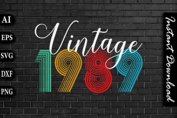 Vintage 1989 Retro Color Birthday Design Review